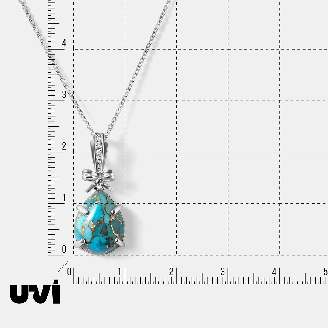 Серебряная подвеска с бирюзой