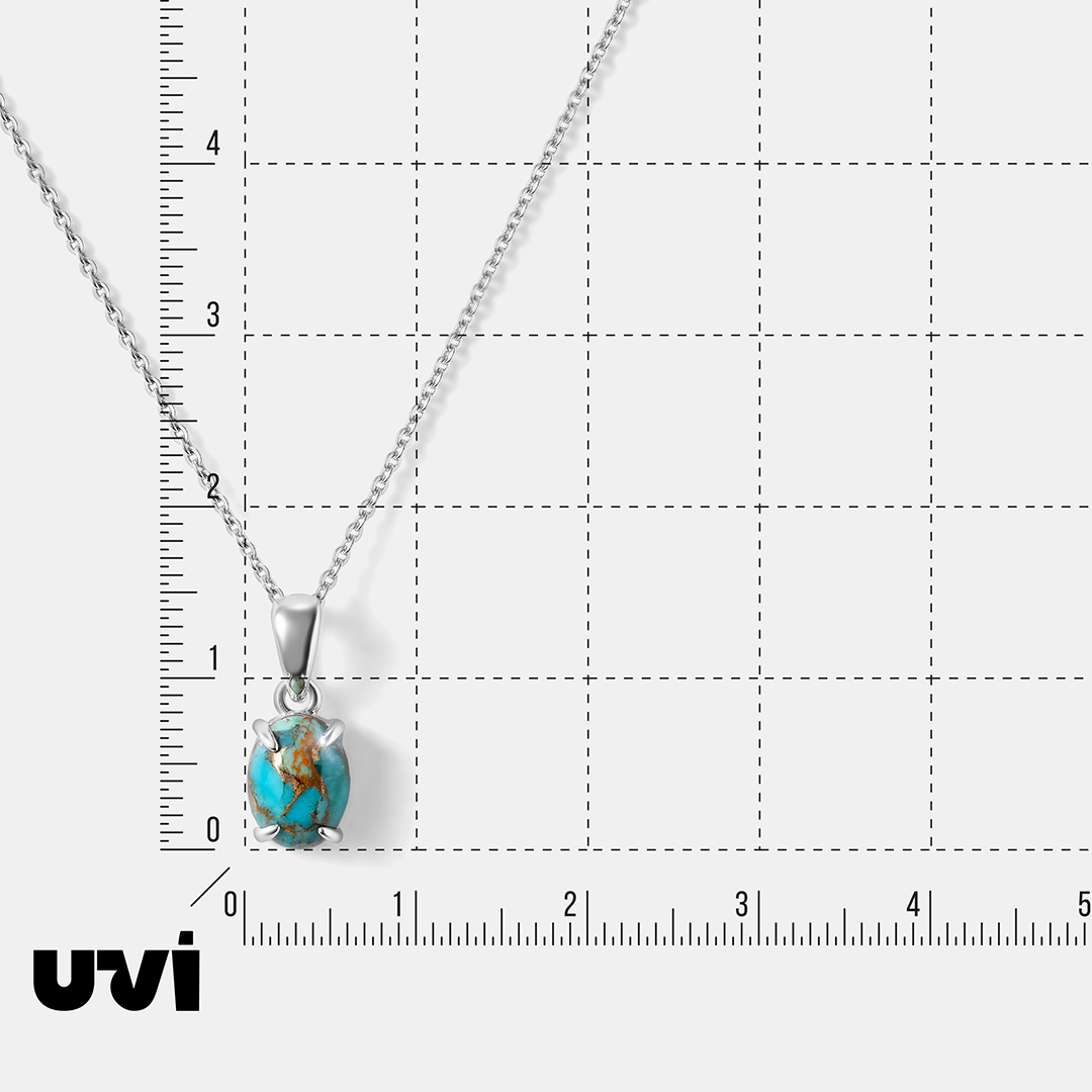 Серебряная подвеска с бирюзой
