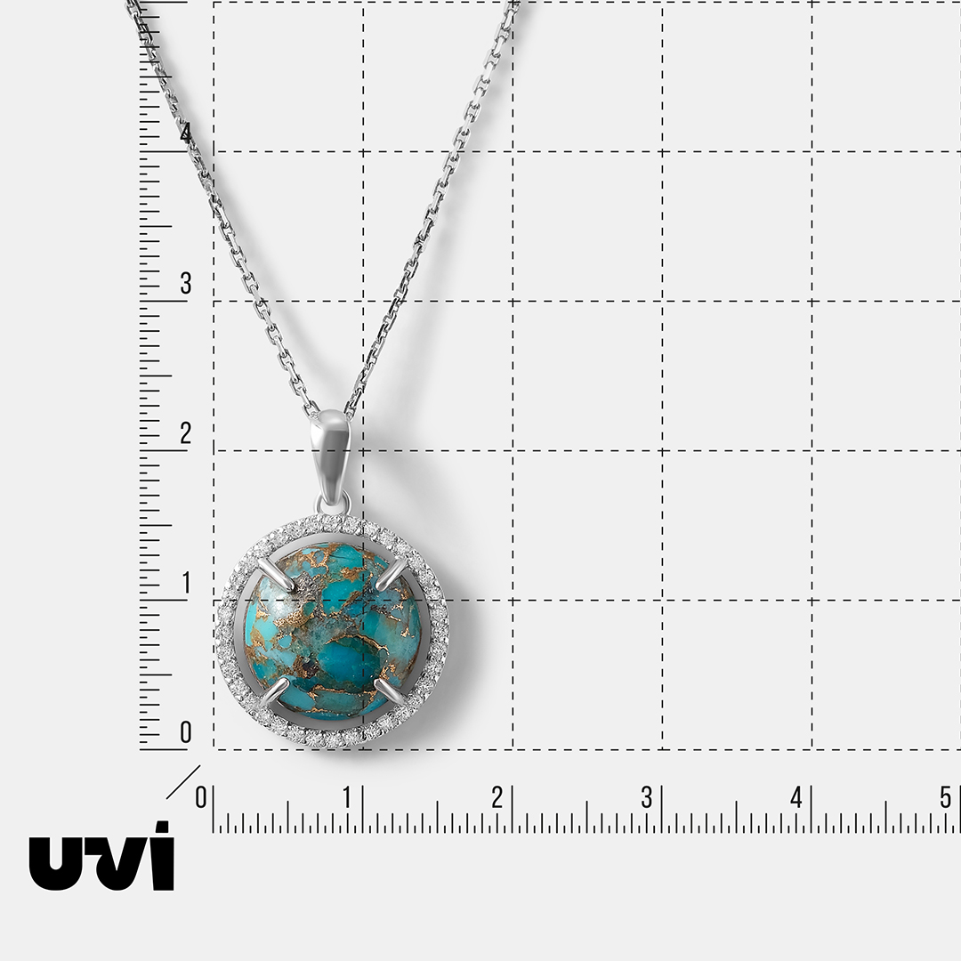 Серебряная подвеска с бирюзой