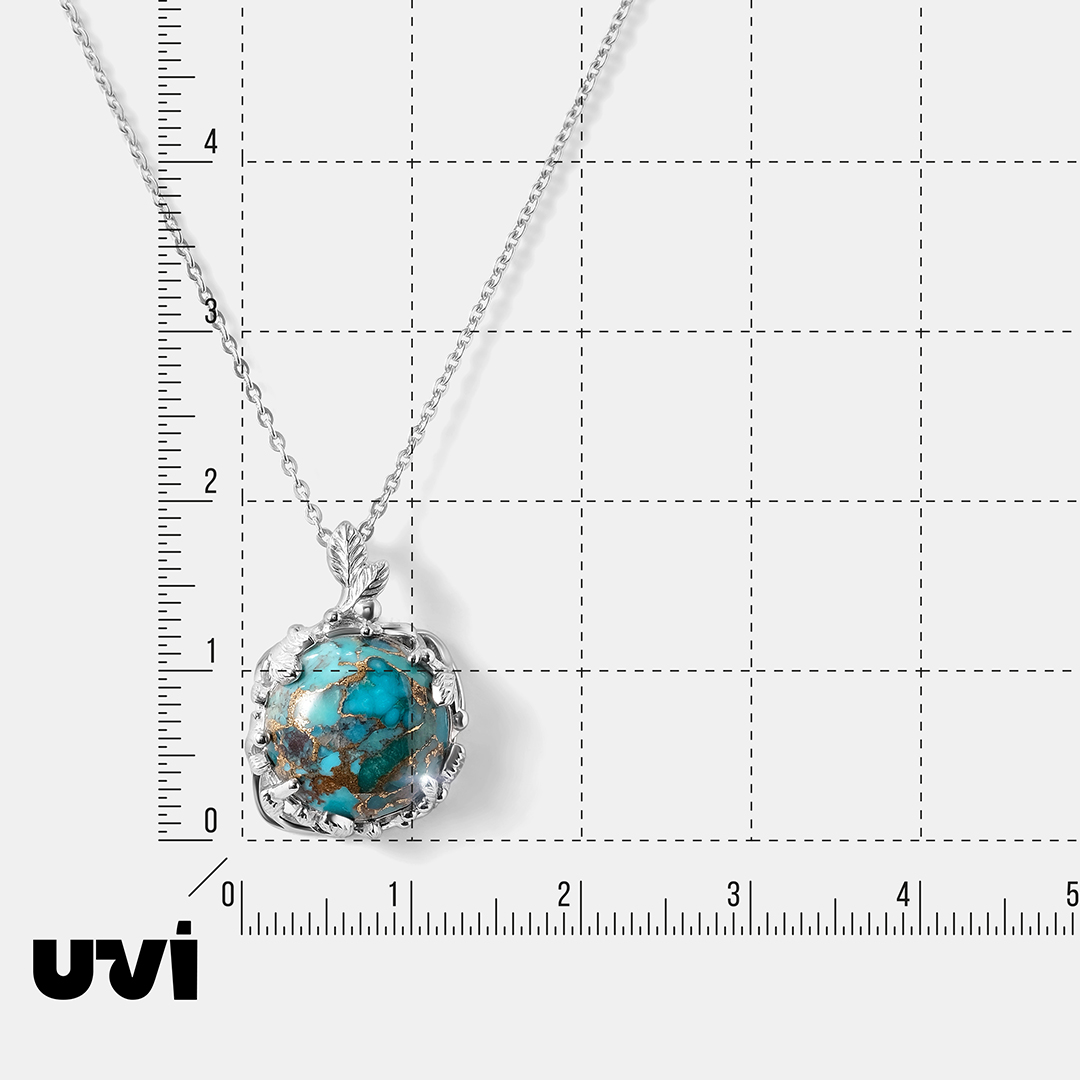 Серебряная подвеска с бирюзой