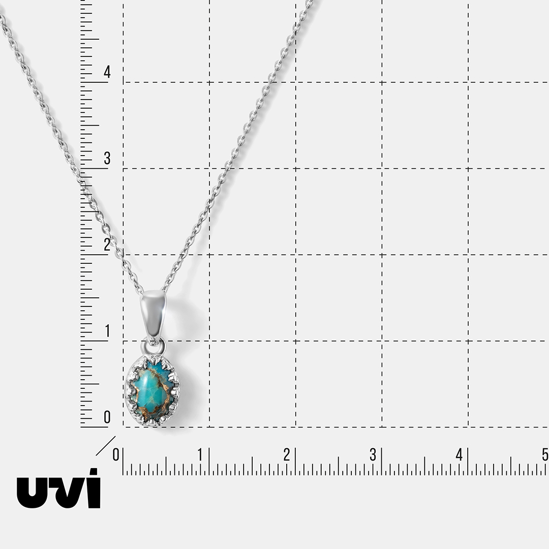 Серебряная подвеска с бирюзой