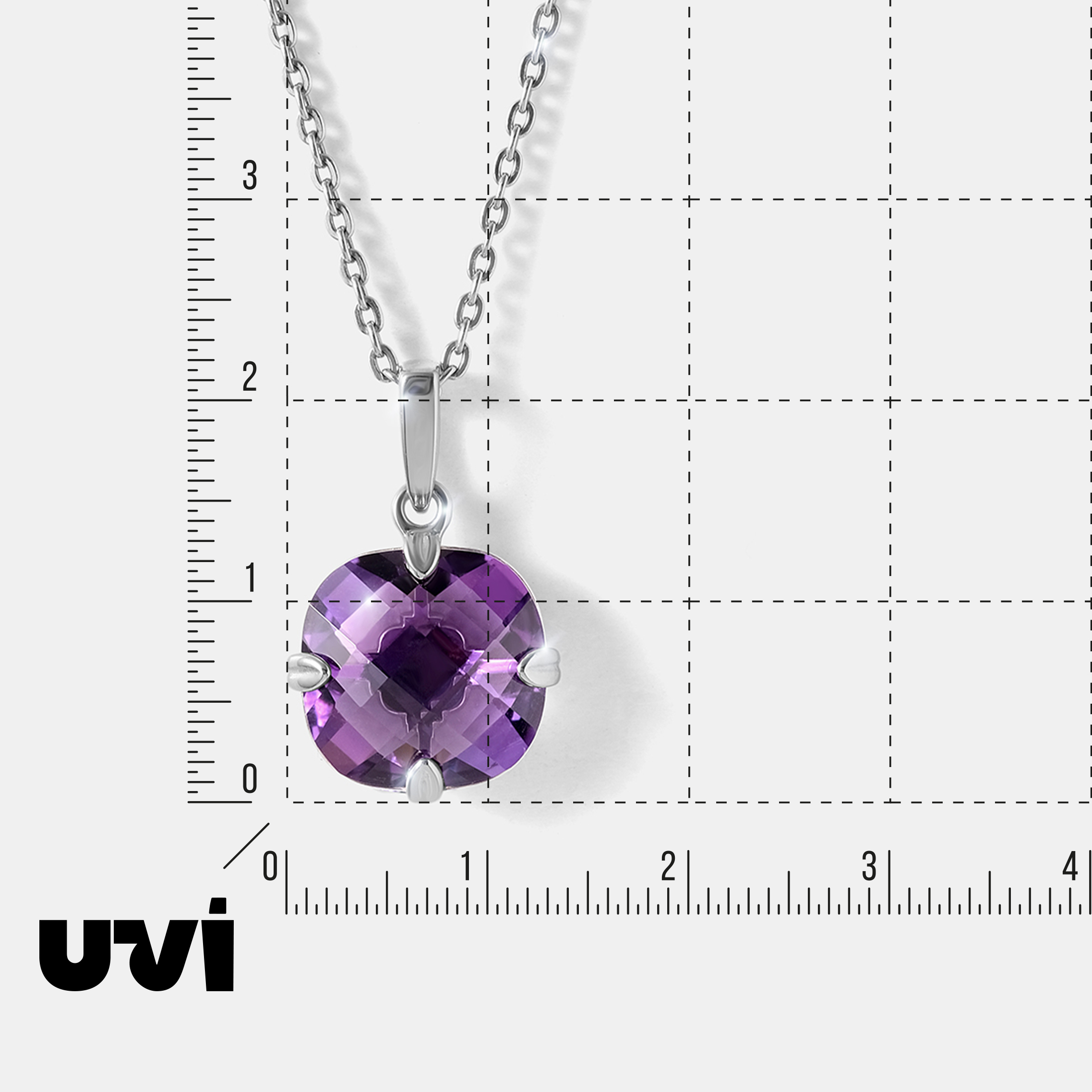 Серебряная подвеска с аметистом