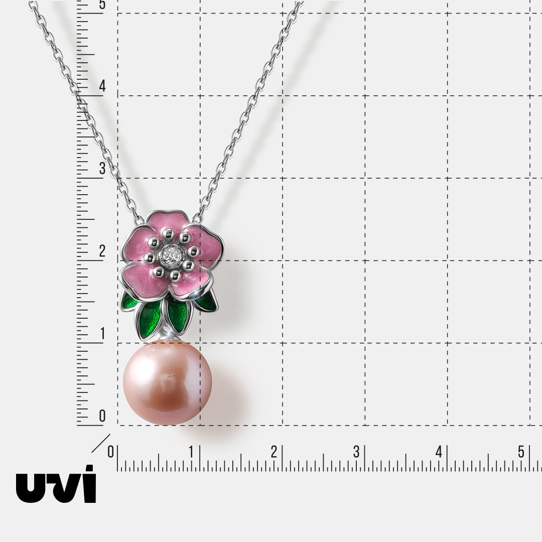 Серебряная подвеска с жемчугом Эдисон "Цветок"