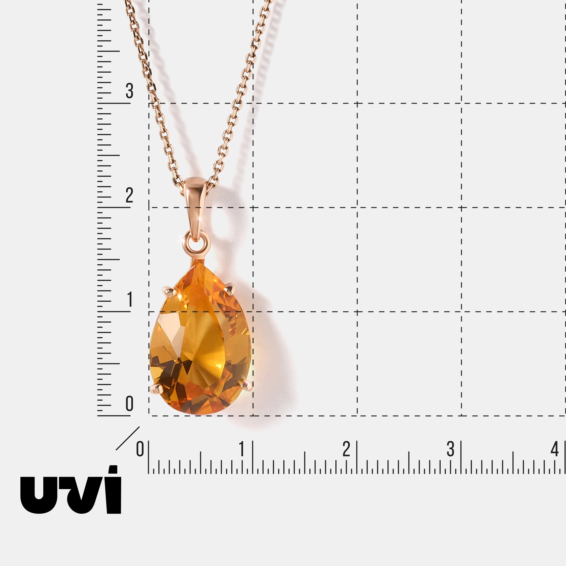 Серебряная подвеска с цитрином