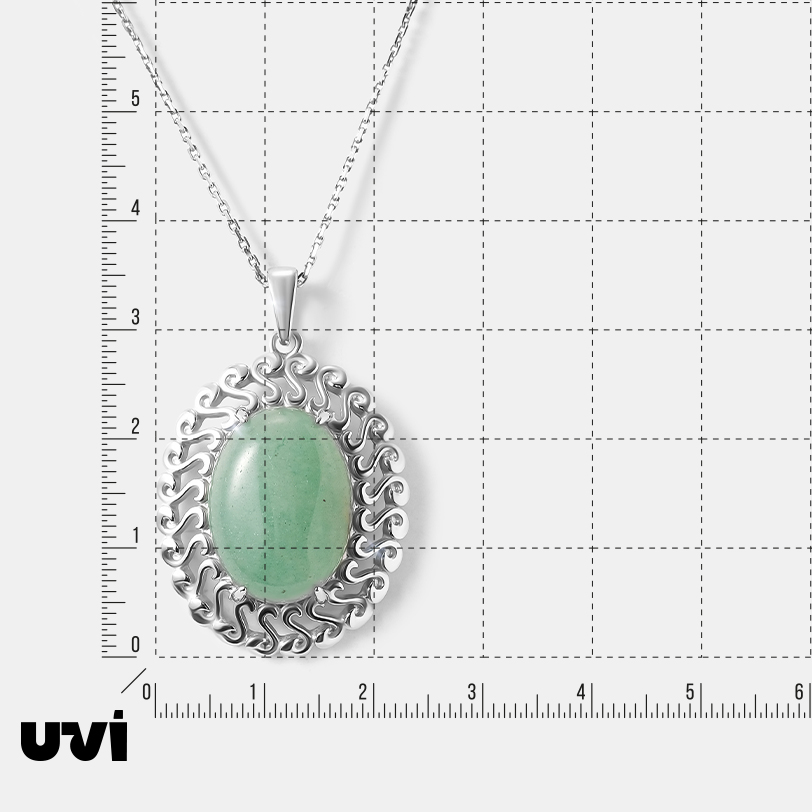 Серебряная подвеска с авантюрином