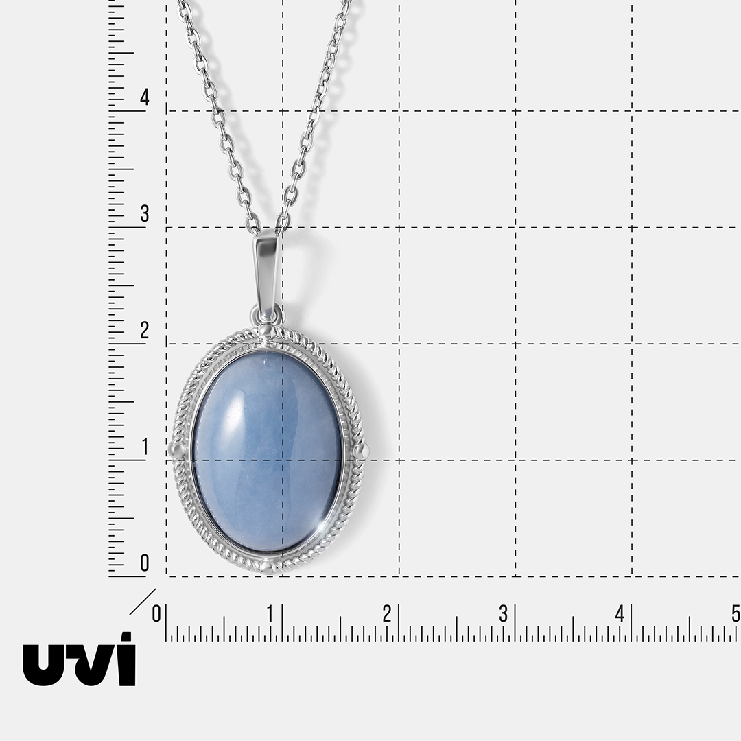 Серебряная подвеска с ангелитом