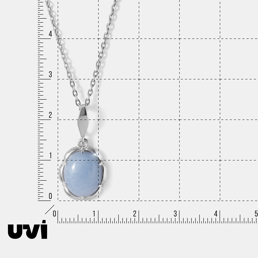 Серебряная подвеска с ангелитом
