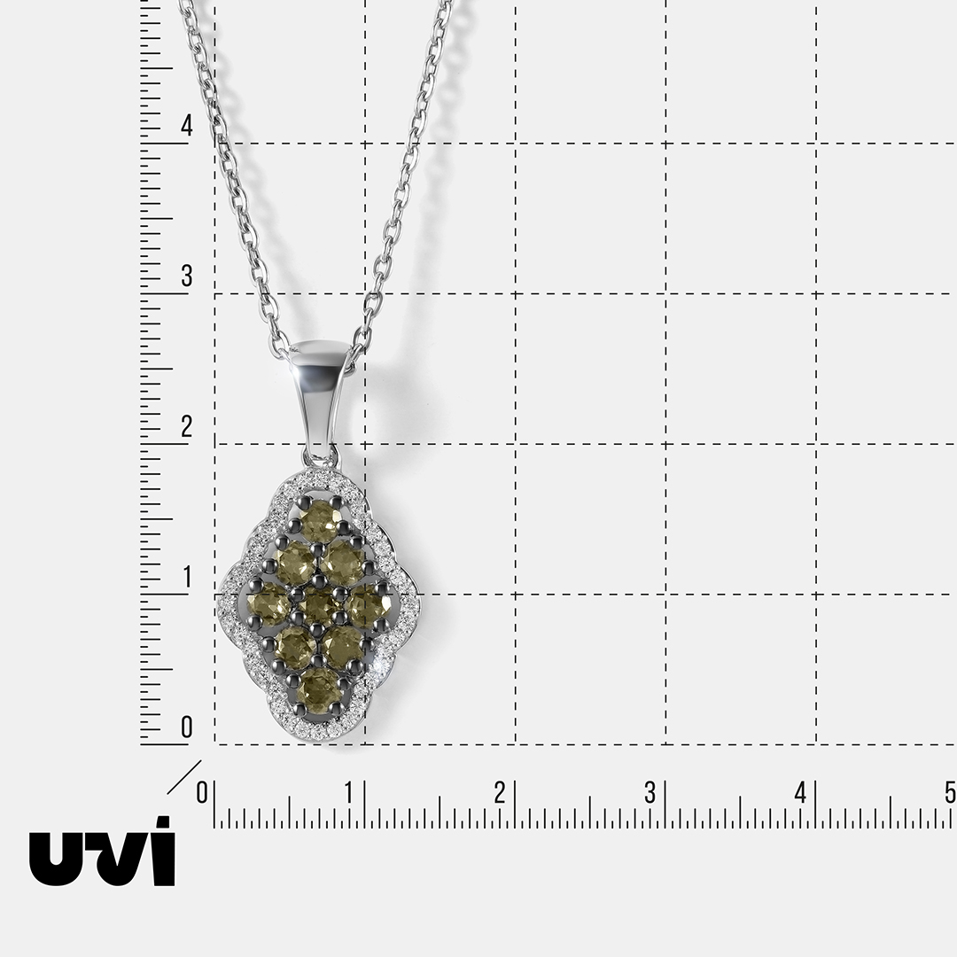Серебряная подвеска с гранатами