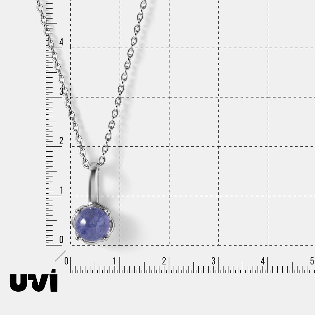 Серебряная подвеска с танзанитом