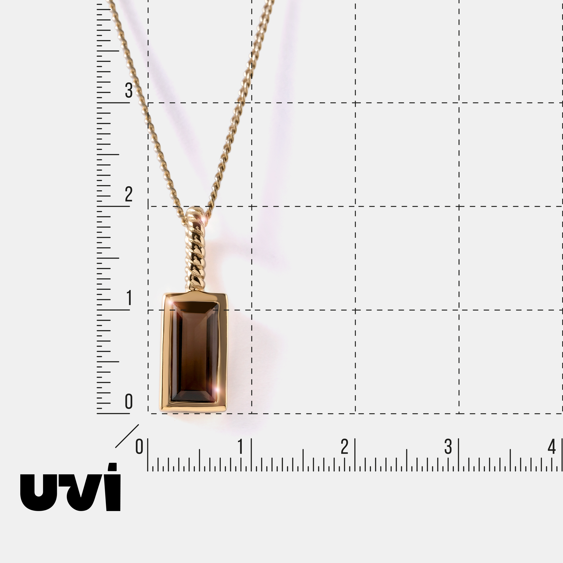 Серебряная подвеска с раухтопазом