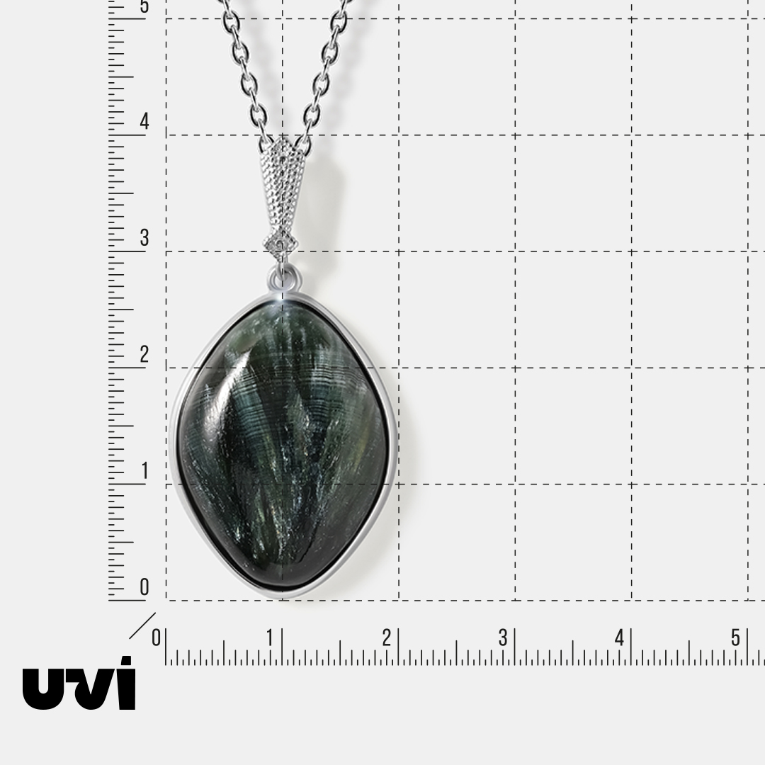 Серебряная подвеска с серафинитом