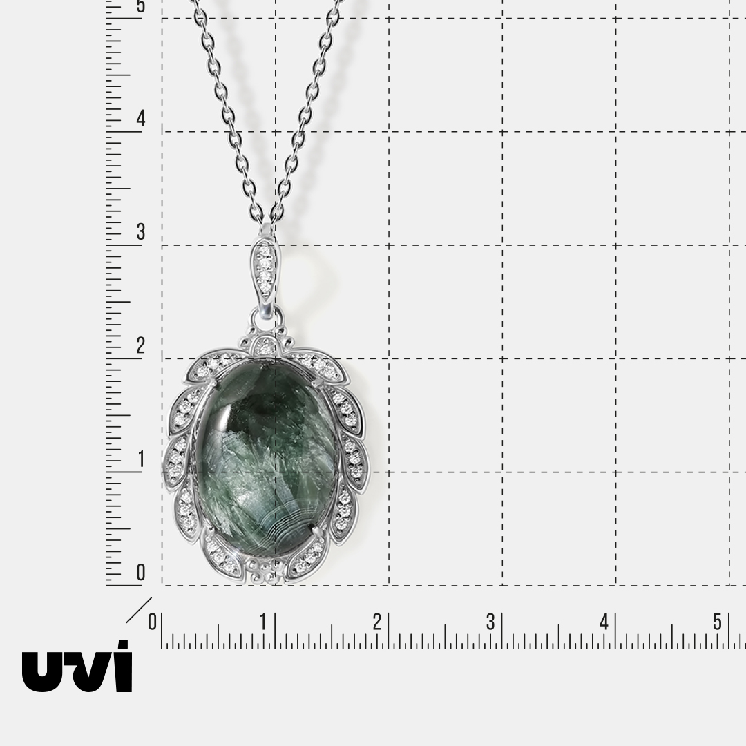 Серебряная подвеска с серафинитом