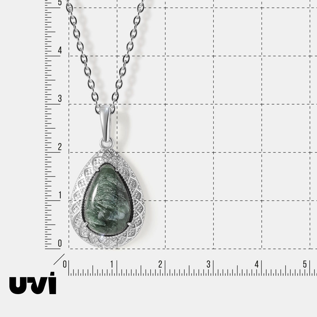 Серебряная подвеска с серафинитом