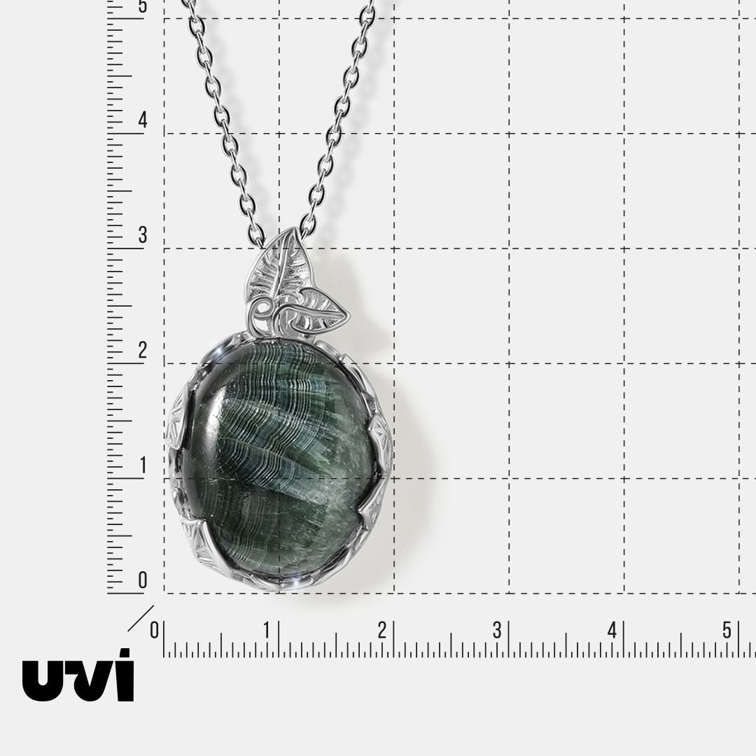 Серебряная подвеска с серафинитом