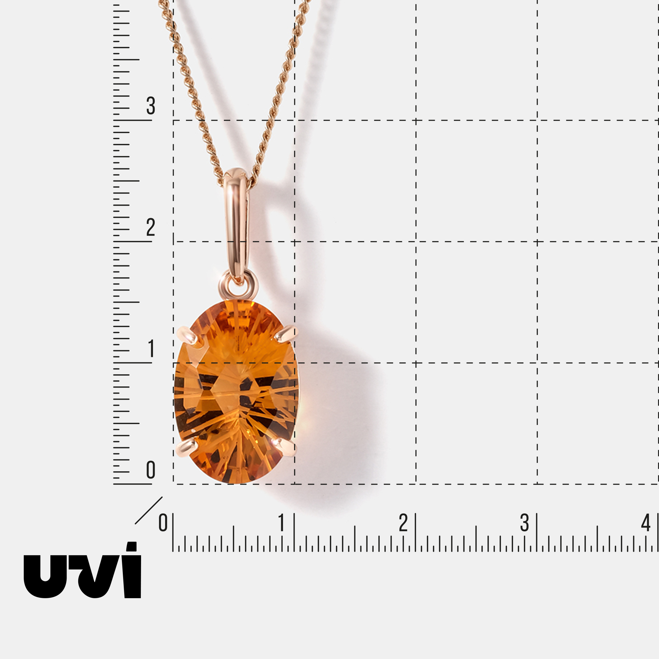 Серебряная подвеска с цитрином