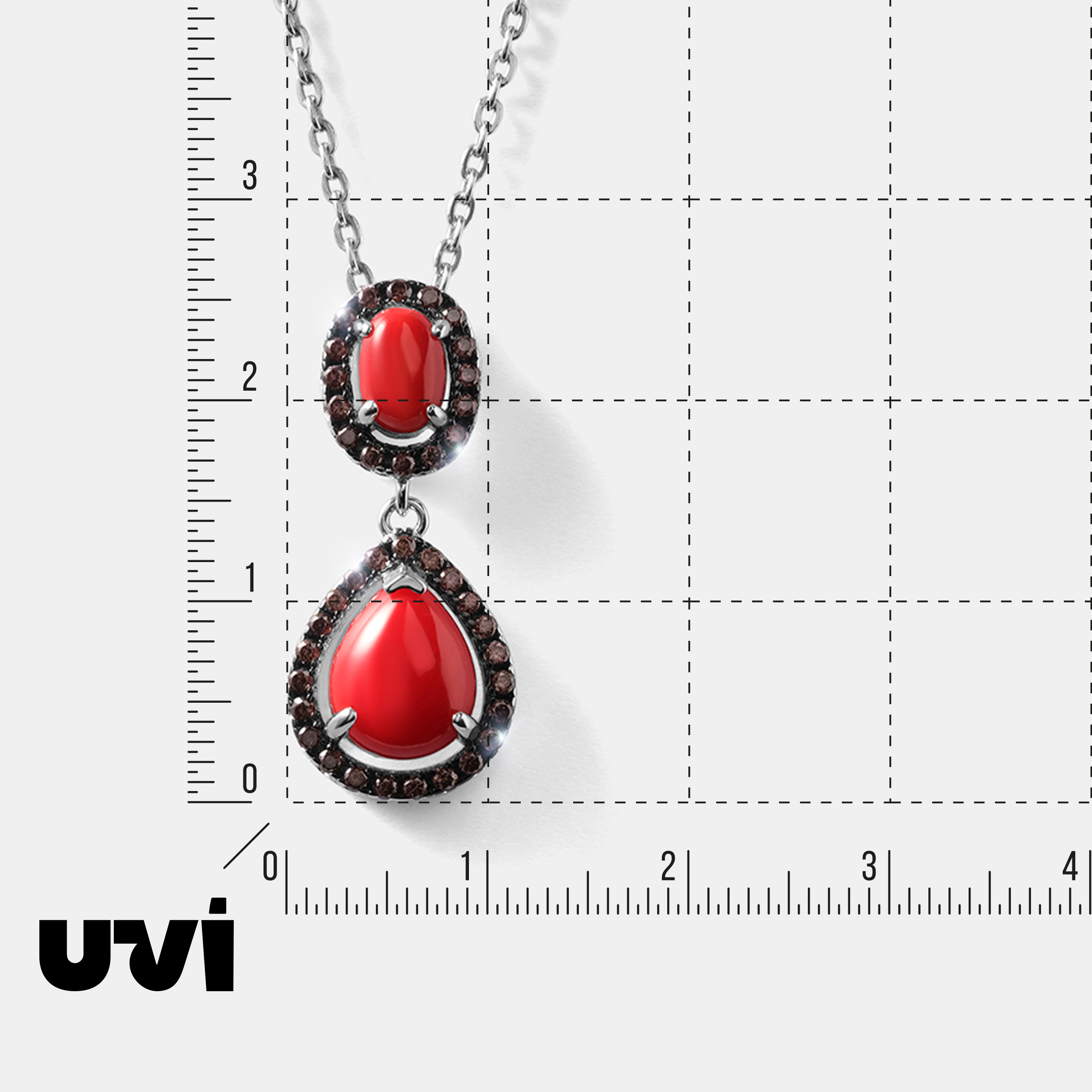 Серебряная подвеска с кораллами