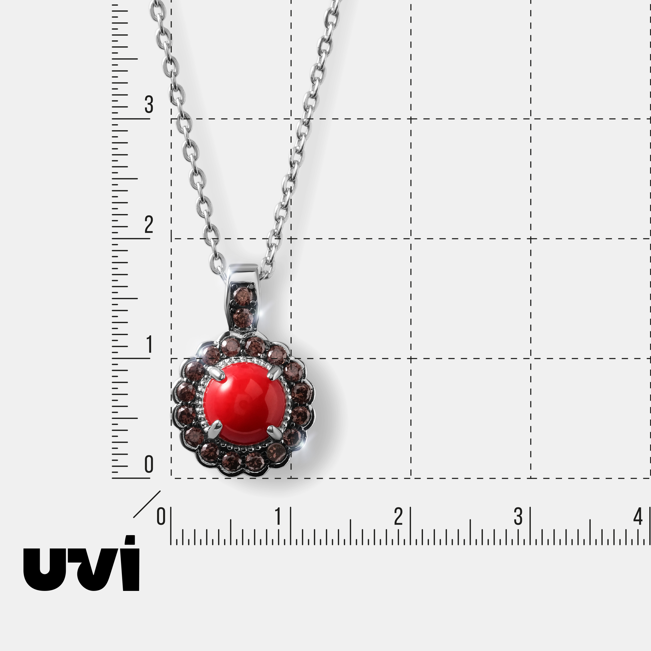 Серебряная подвеска с кораллом