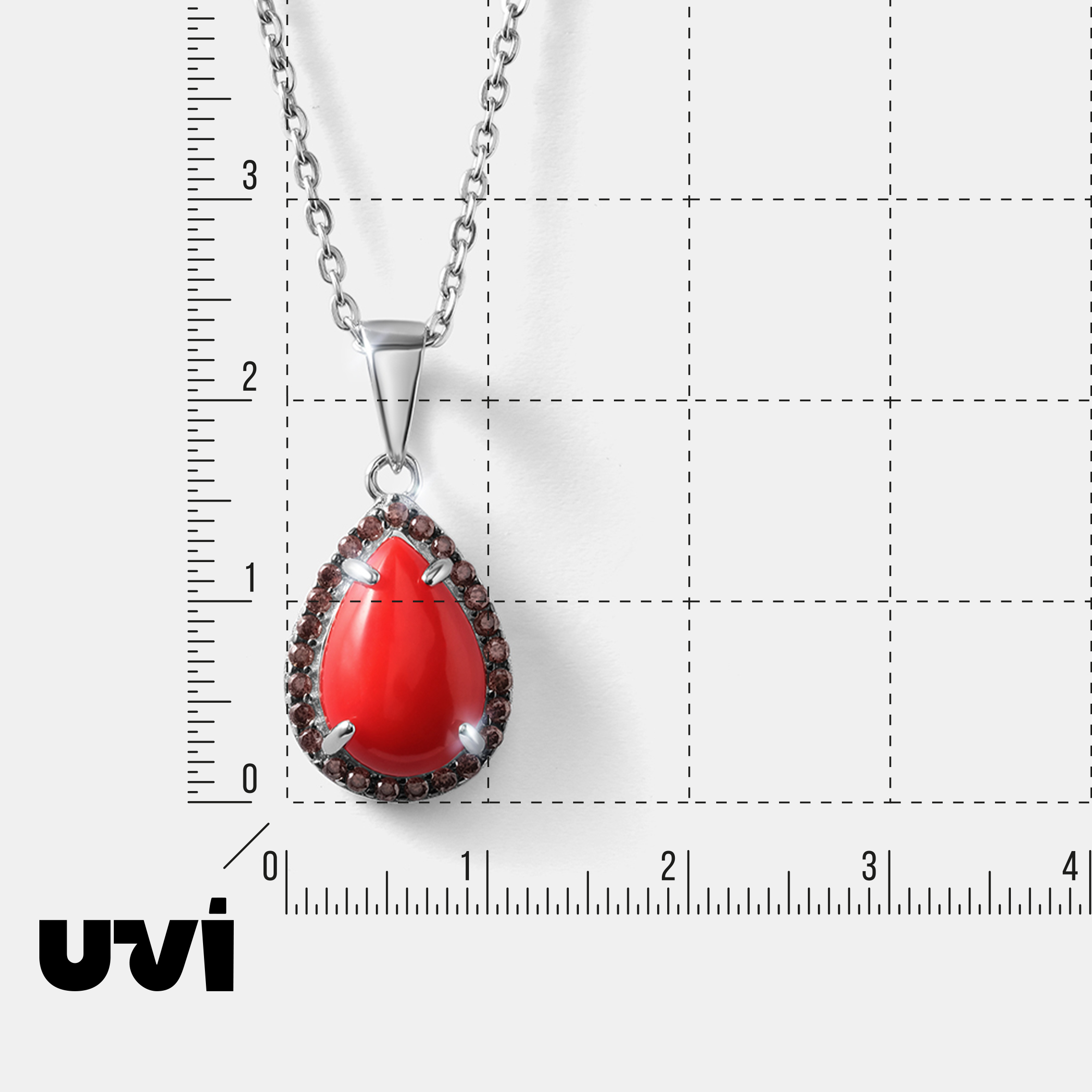 Серебряная подвеска с кораллом