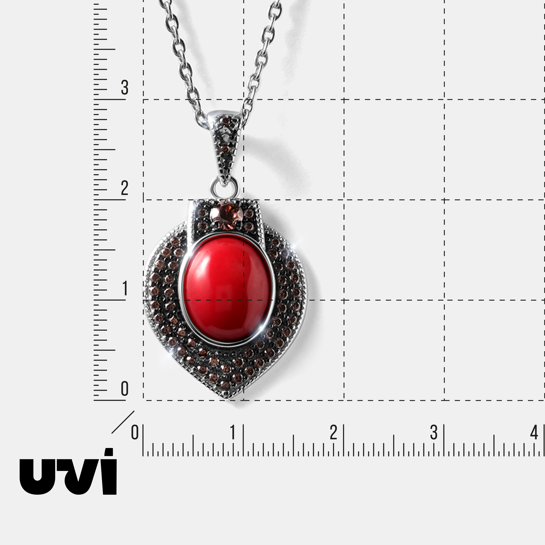 Серебряная подвеска с кораллом