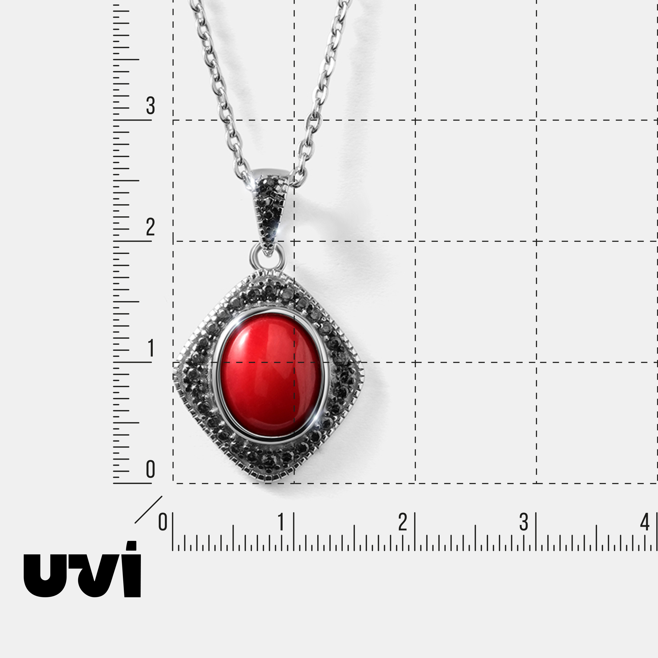 Серебряная подвеска с кораллом