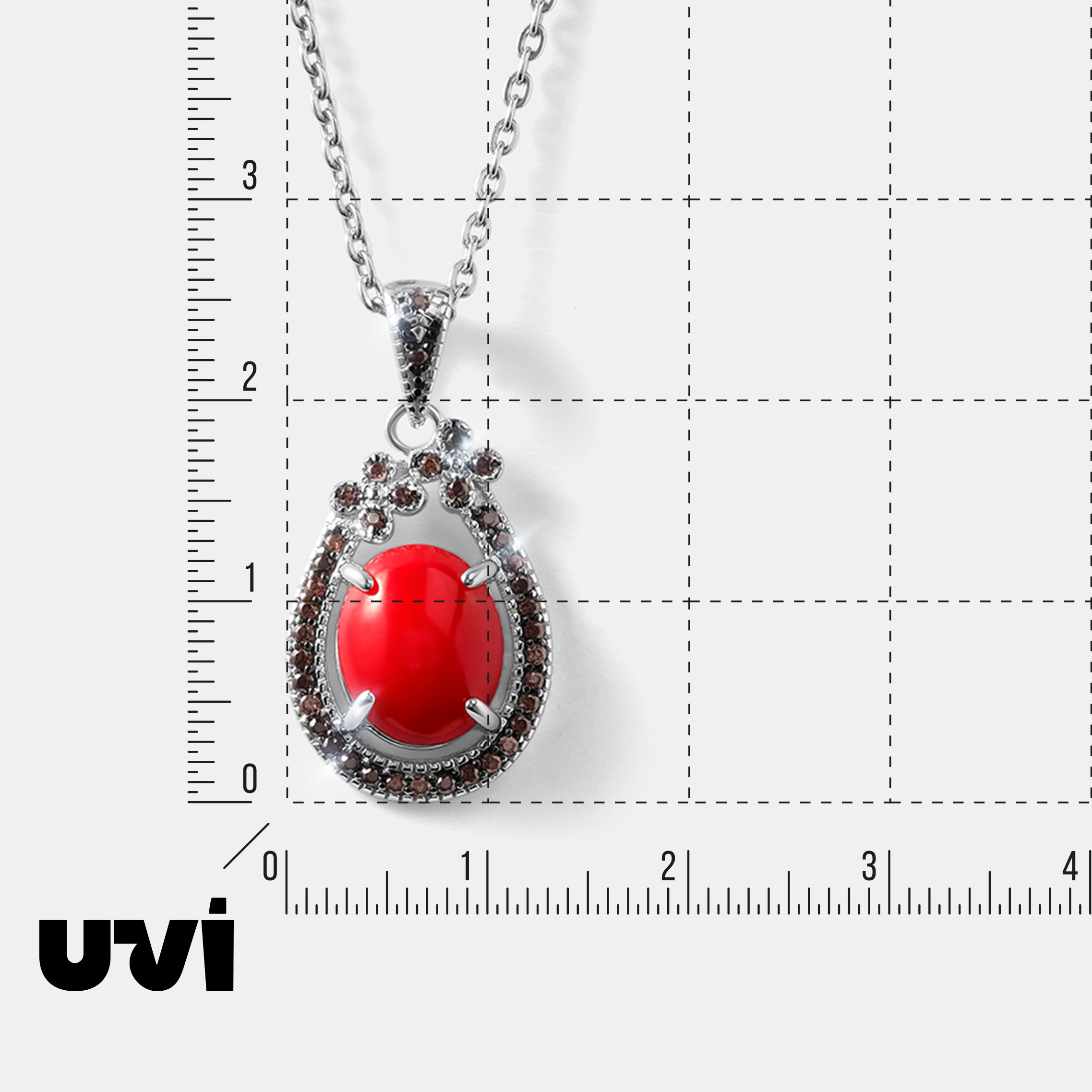 Серебряная подвеска с кораллом