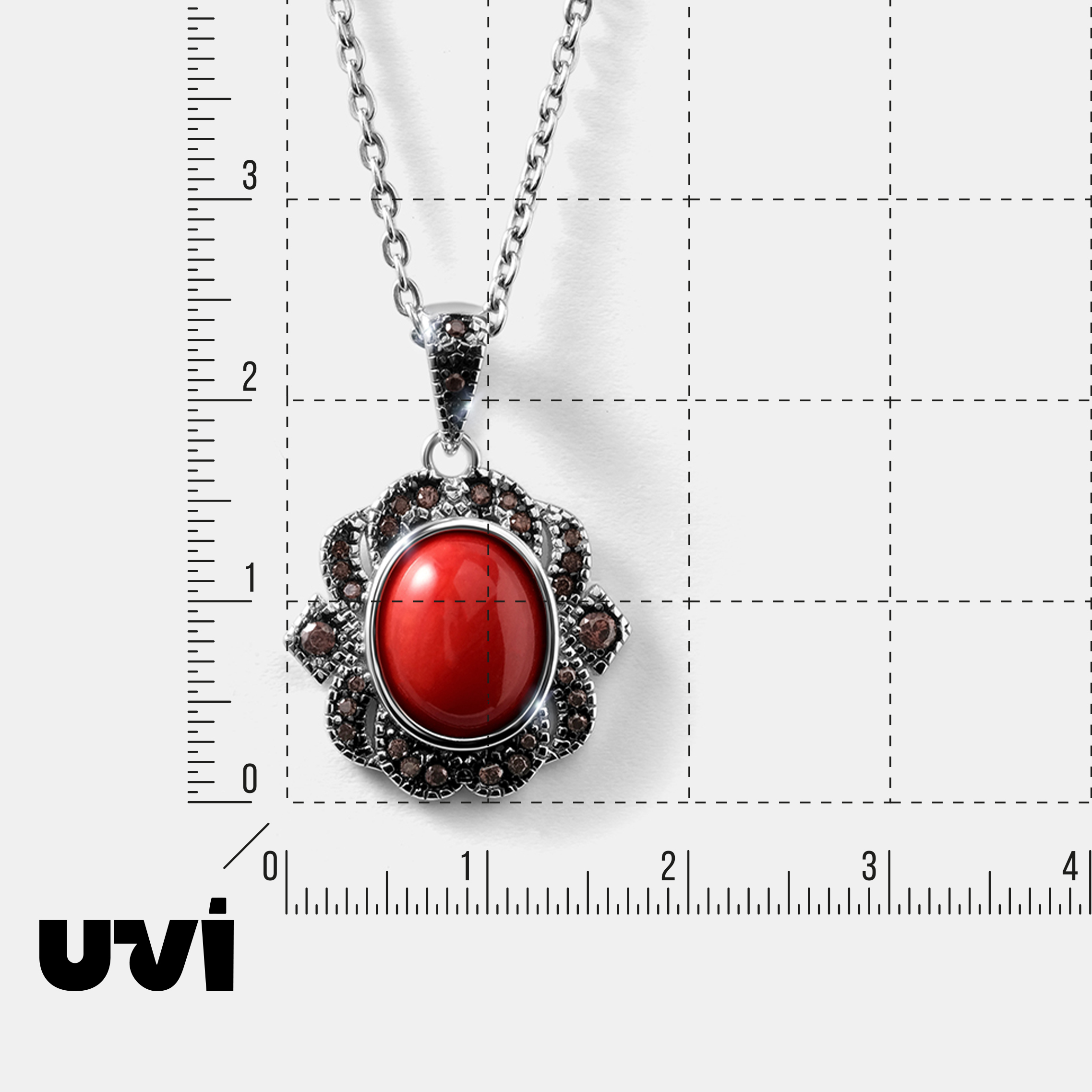 Серебряная подвеска с кораллом