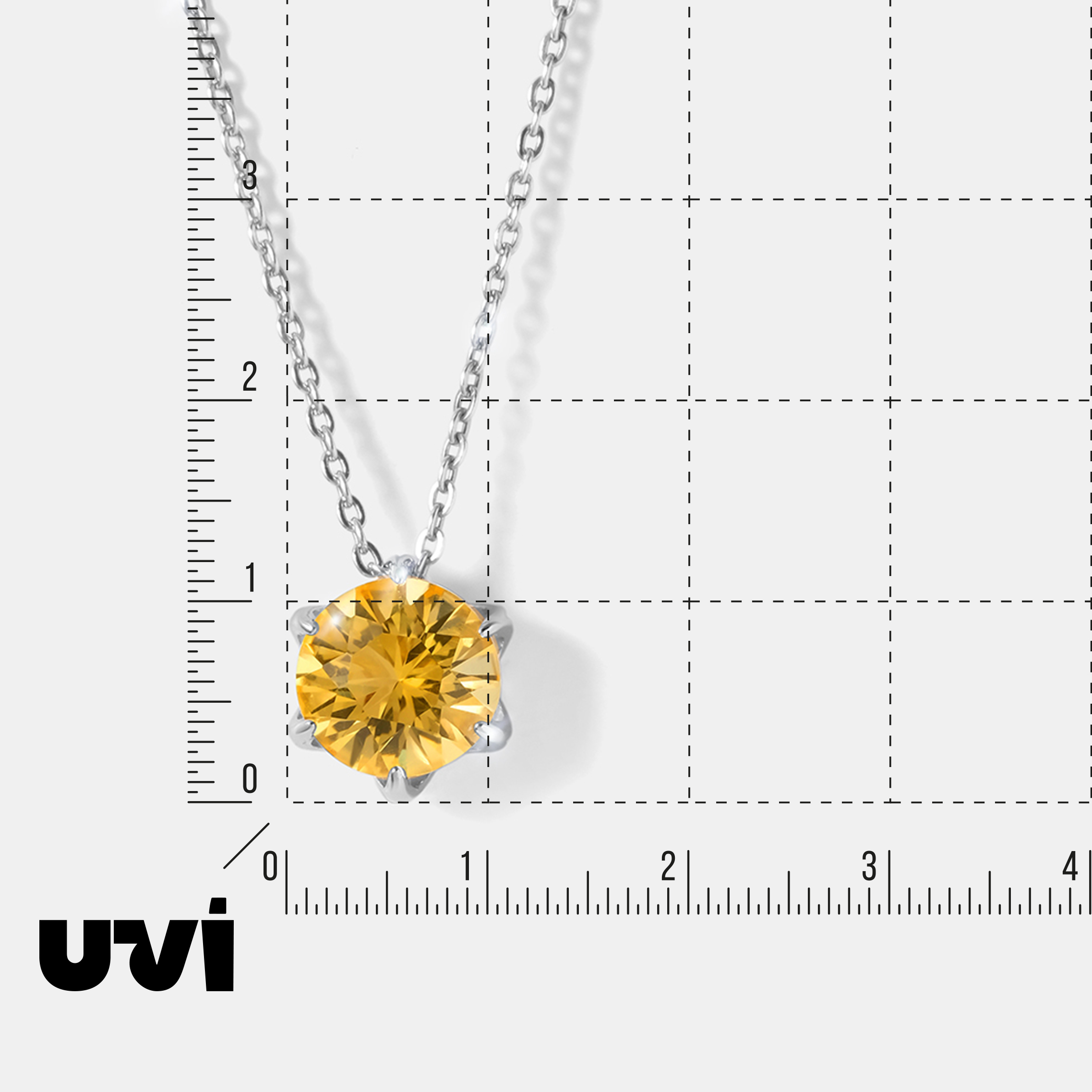 Серебряная подвеска с цитрином