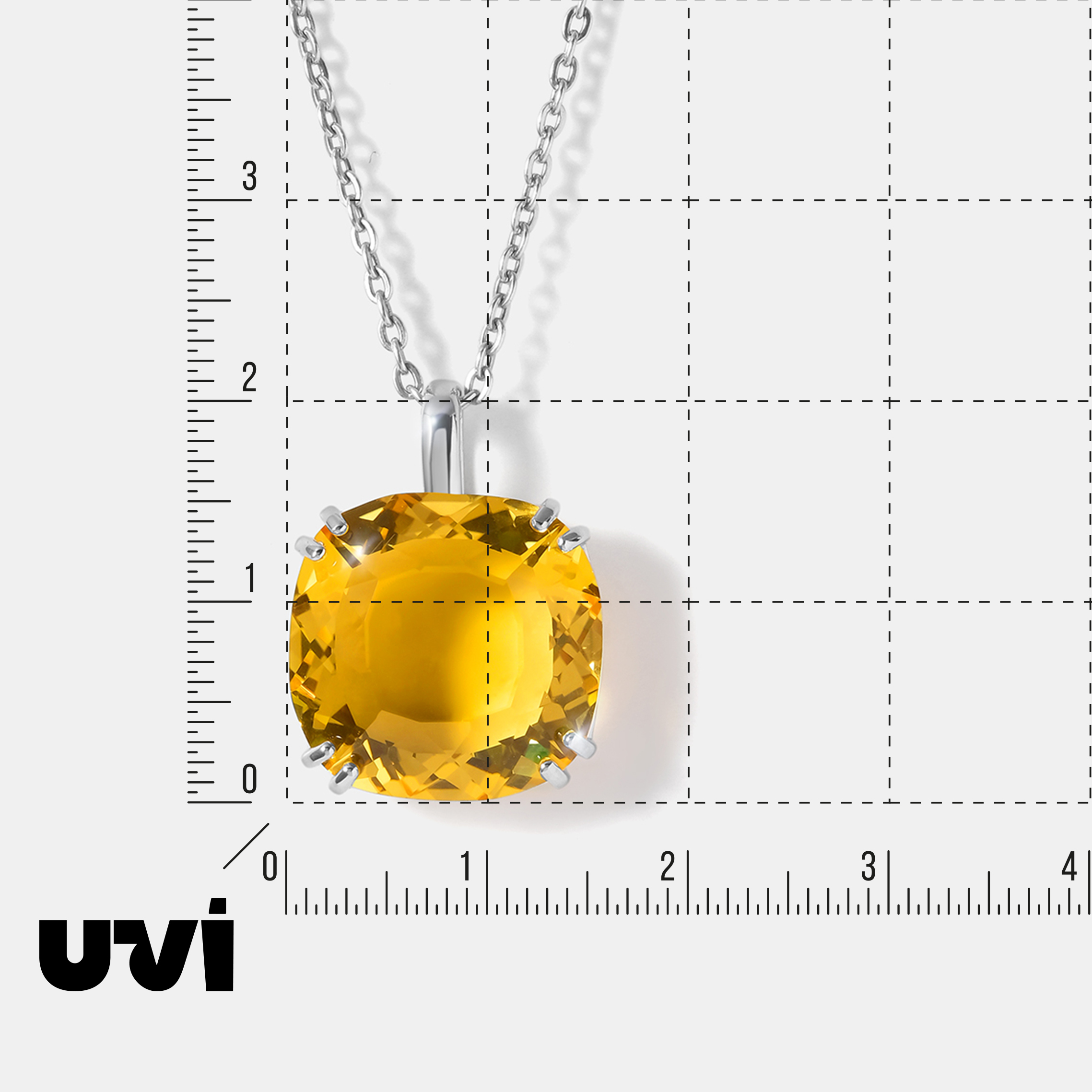 Серебряная подвеска с цитрином