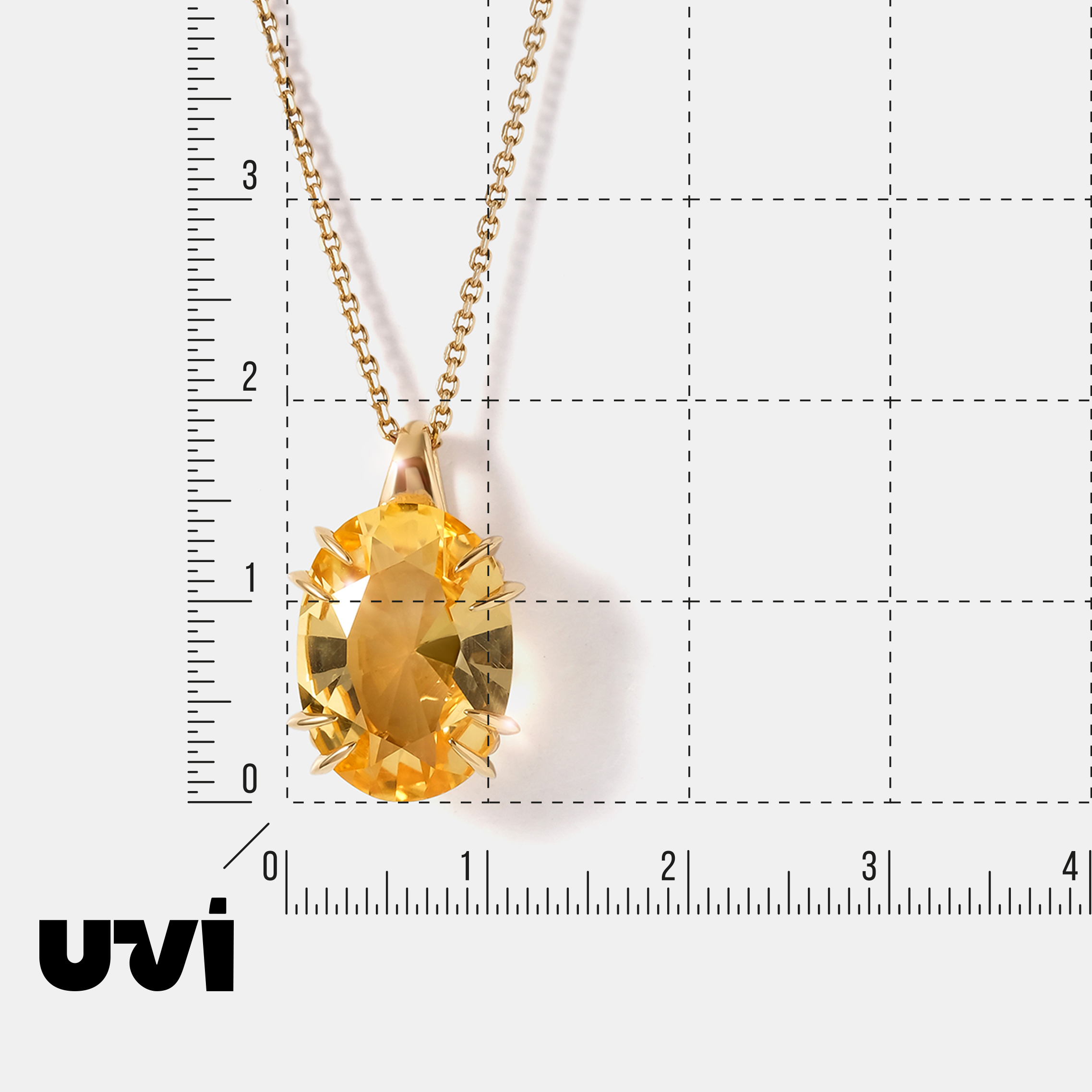Серебряная подвеска с цитрином