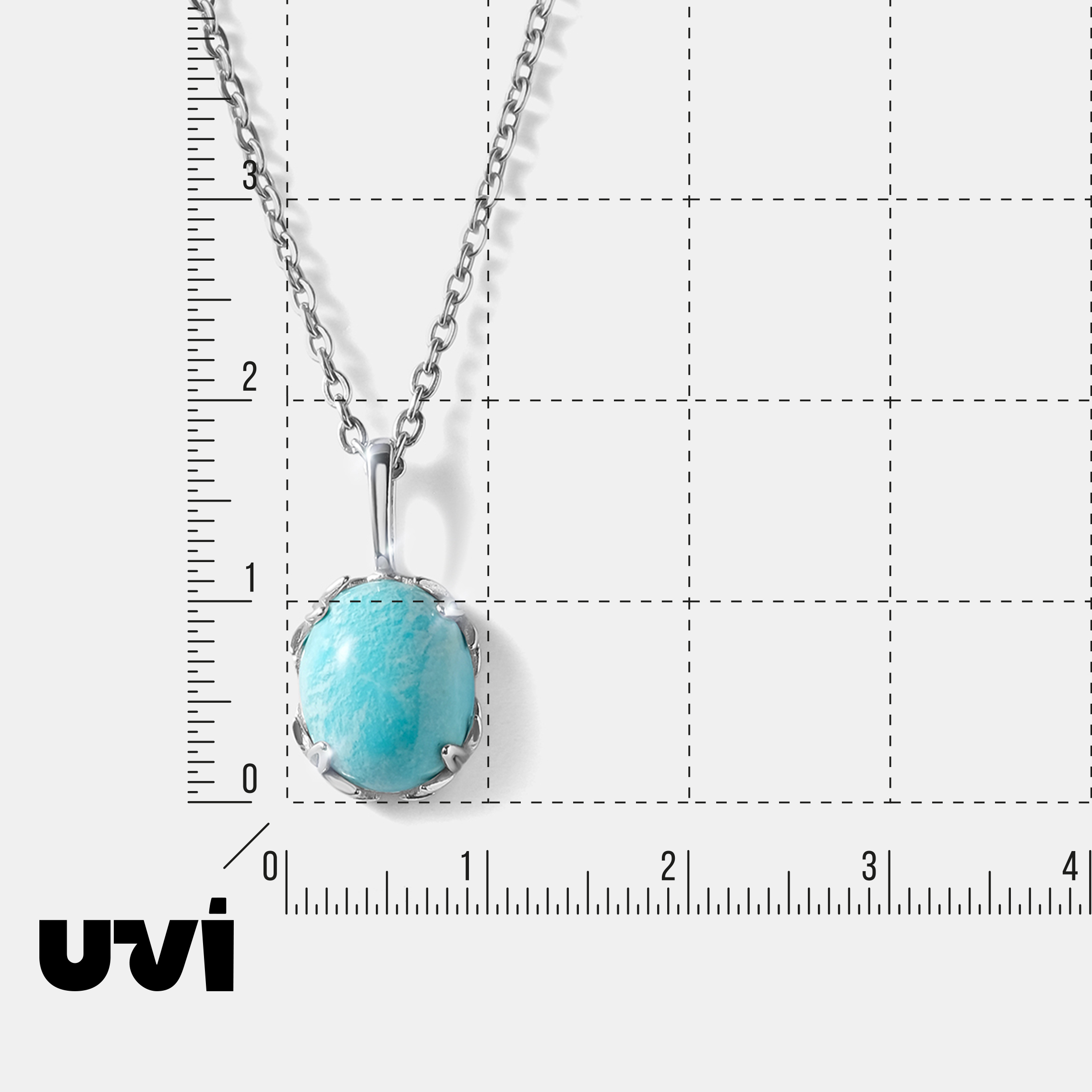 Серебряная подвеска с бирюзой