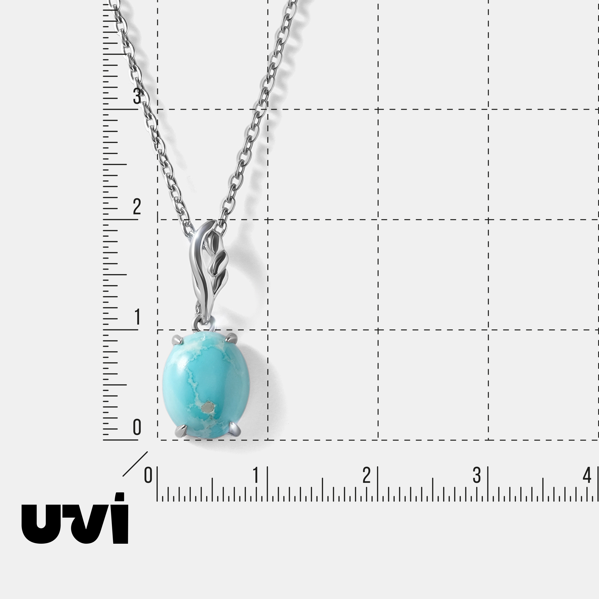 Серебряная подвеска с бирюзой