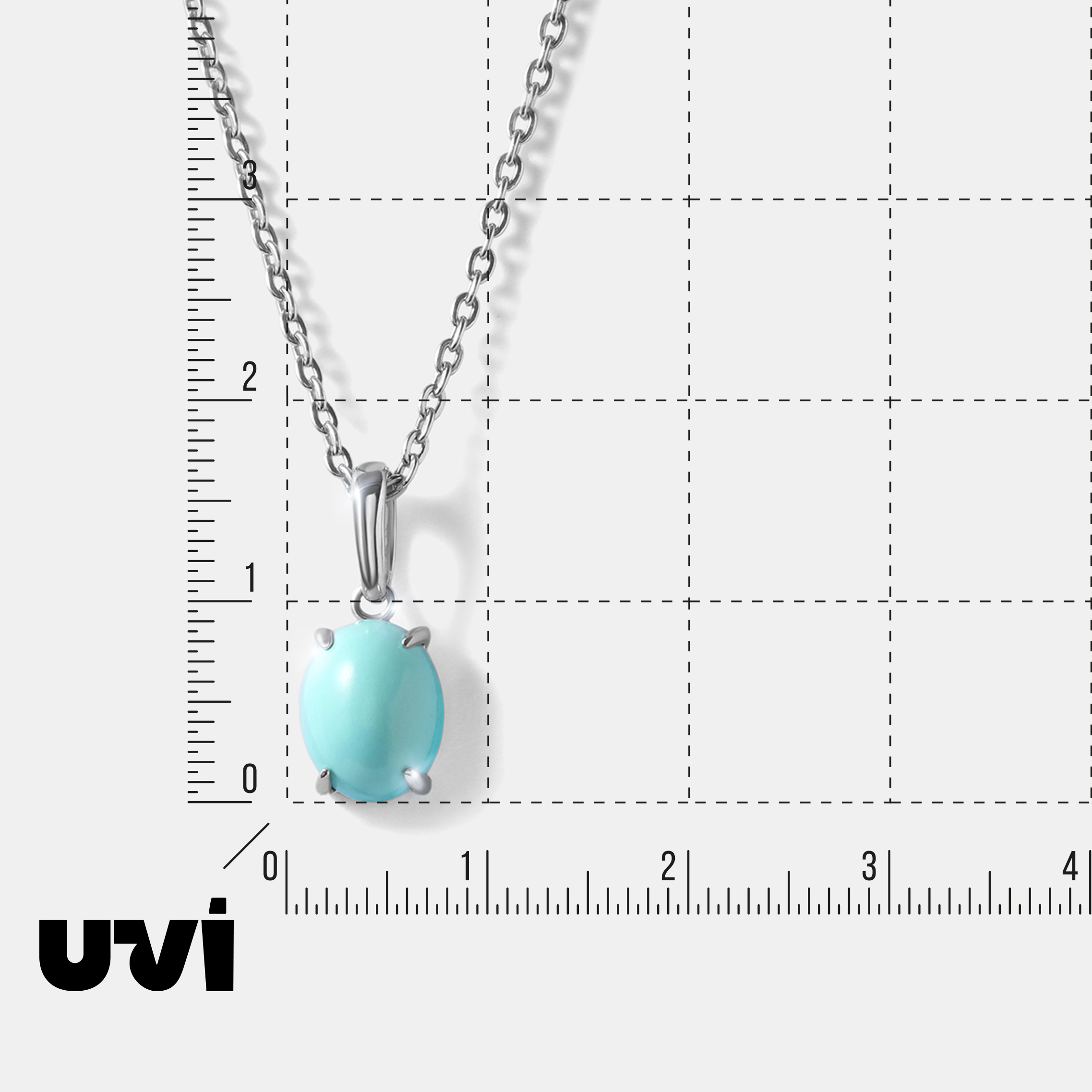 Серебряная подвеска с бирюзой