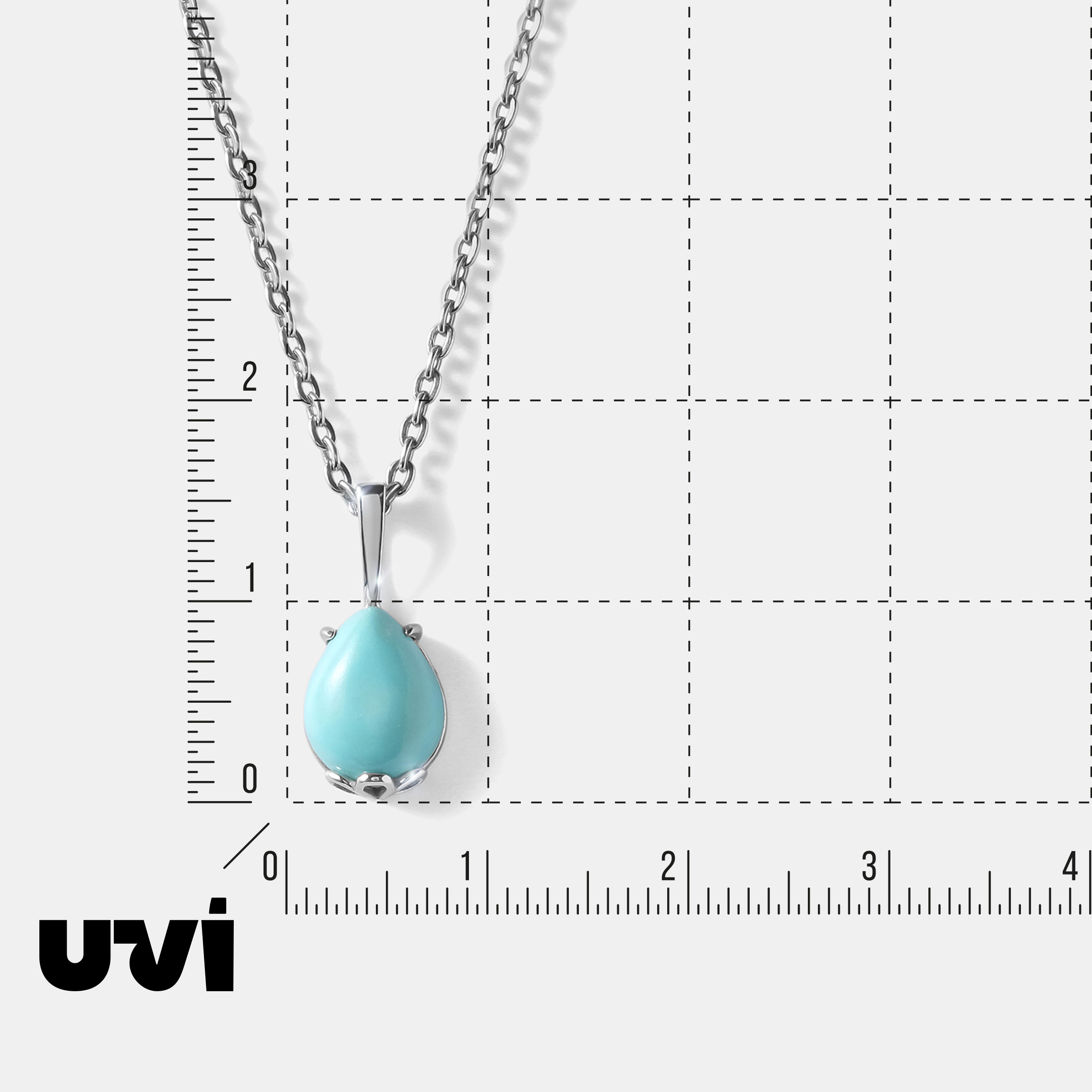 Серебряная подвеска с бирюзой