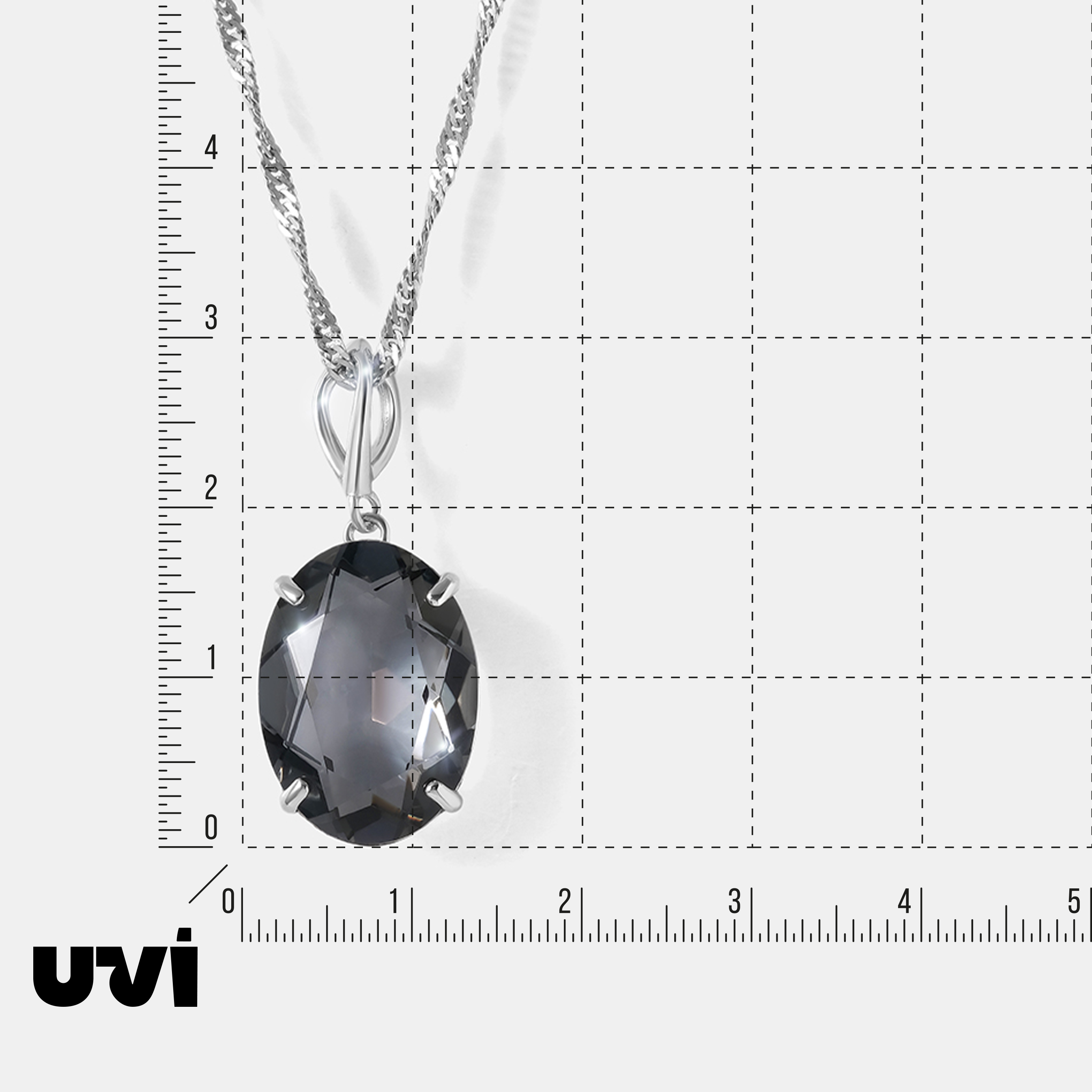 Серебряная подвеска с горным хрусталем