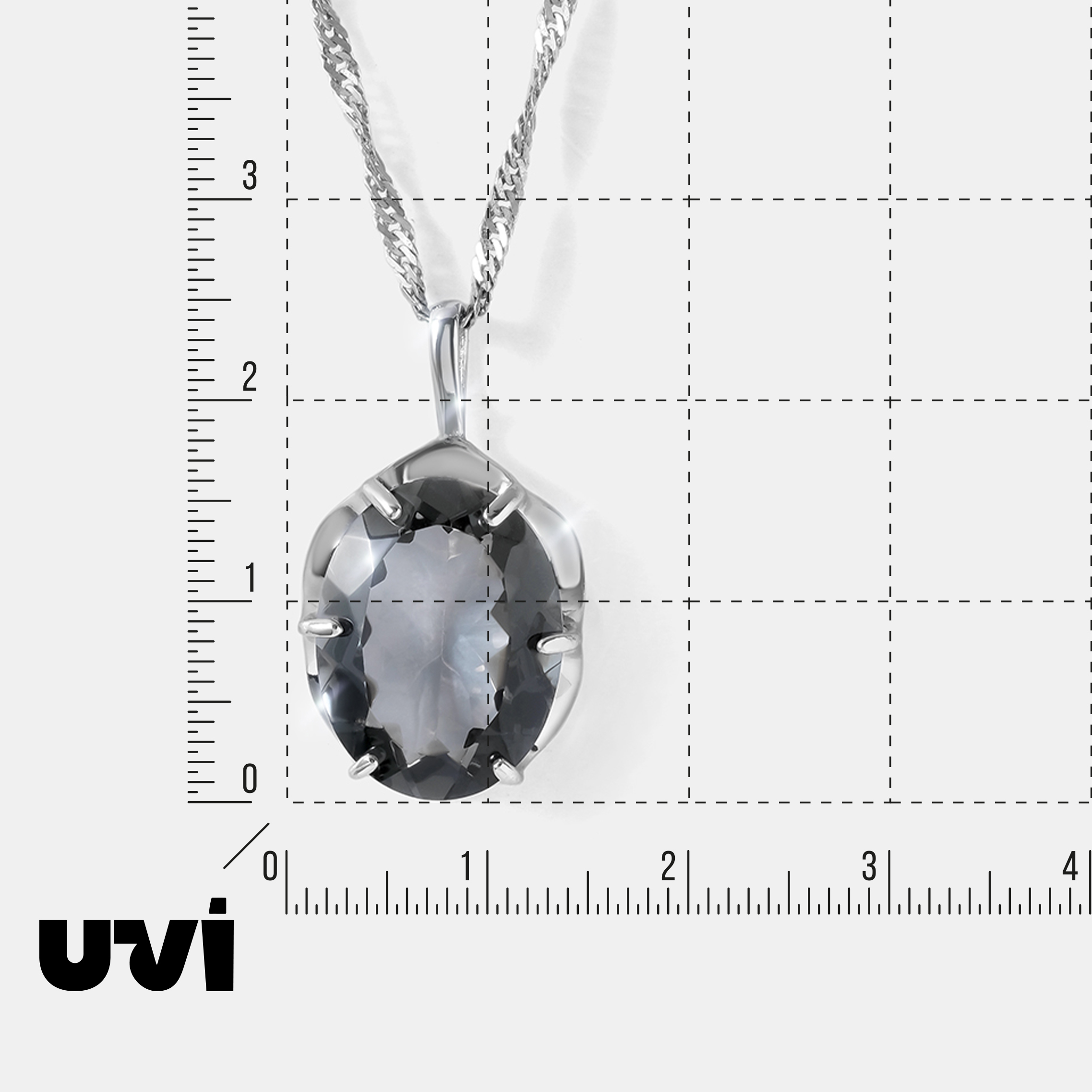 Серебряная подвеска с горным хрусталем