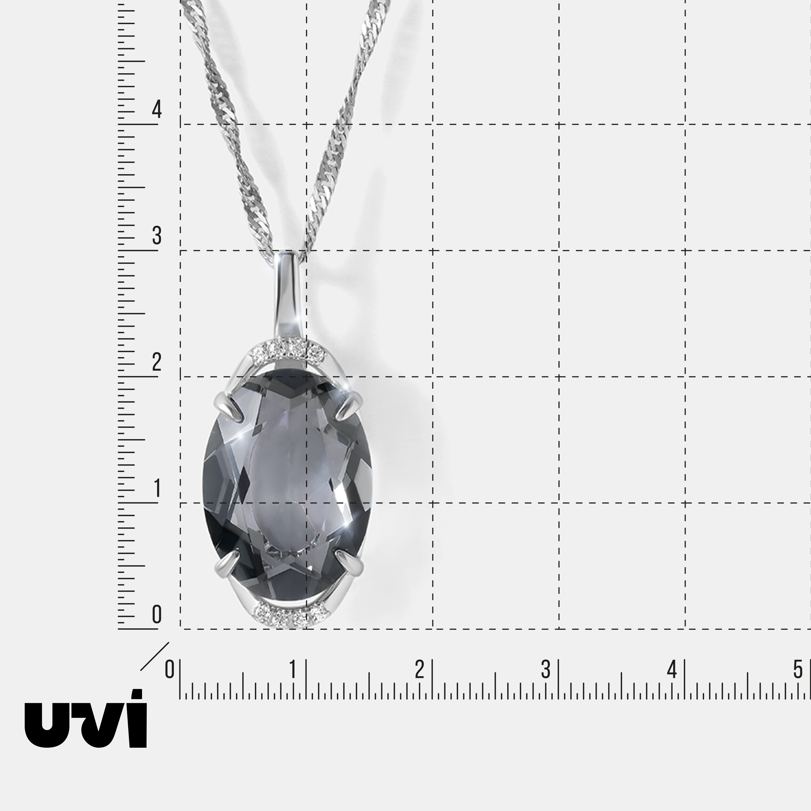 Серебряная подвеска с горным хрусталем