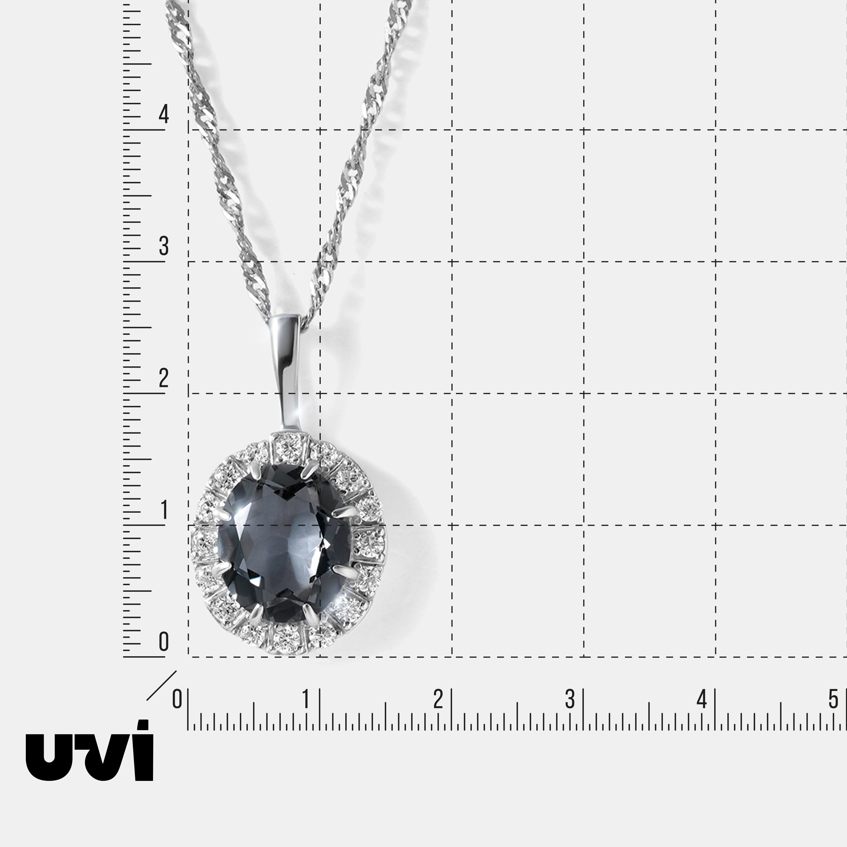 Серебряная подвеска с горным хрусталем