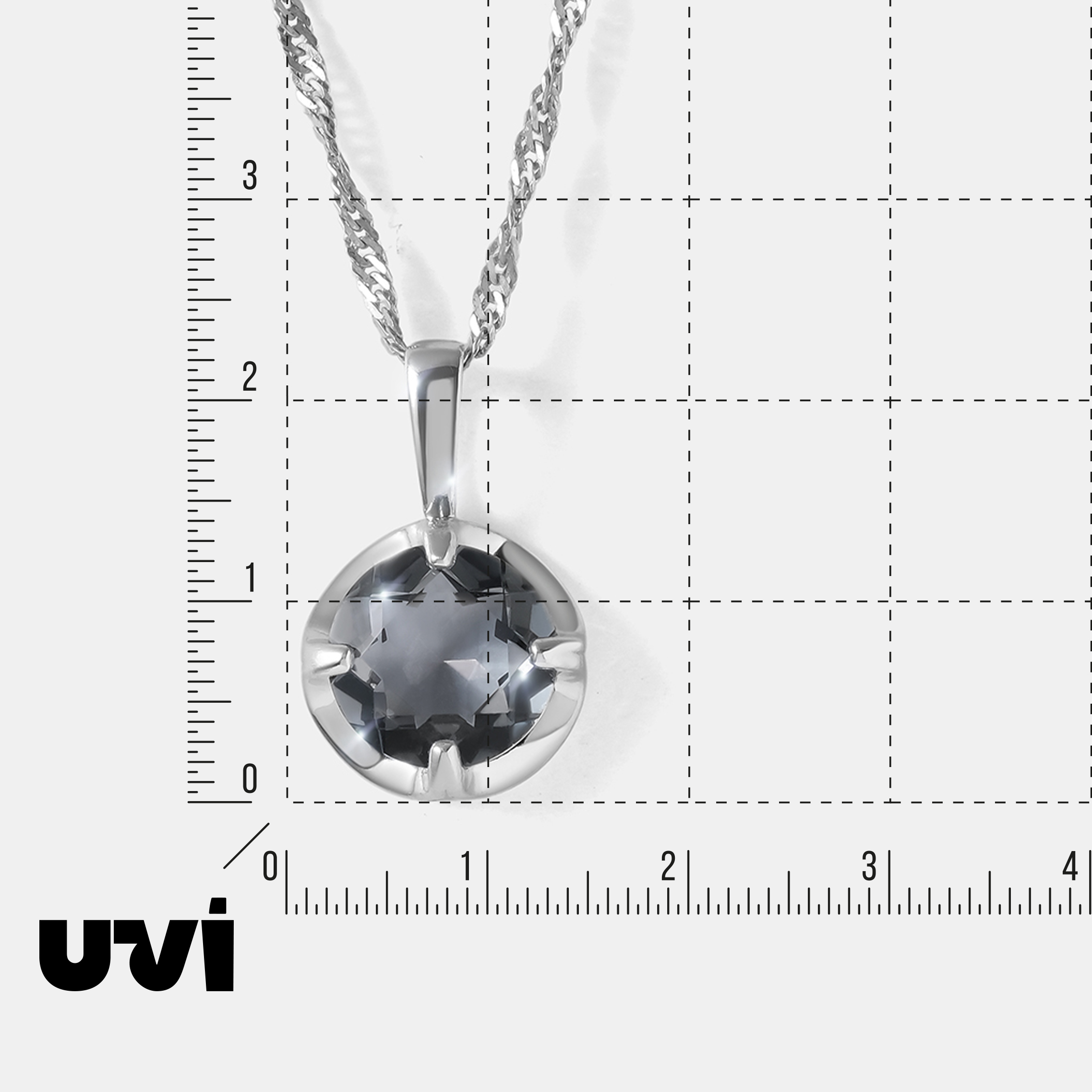 Серебряная подвеска с горным хрусталем
