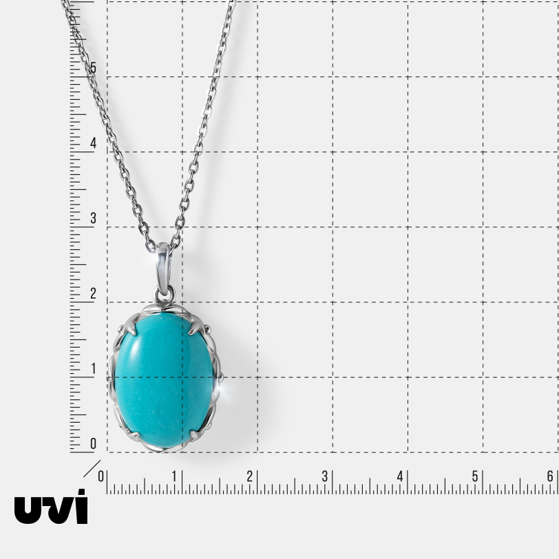 Серебряная подвеска с бирюзой