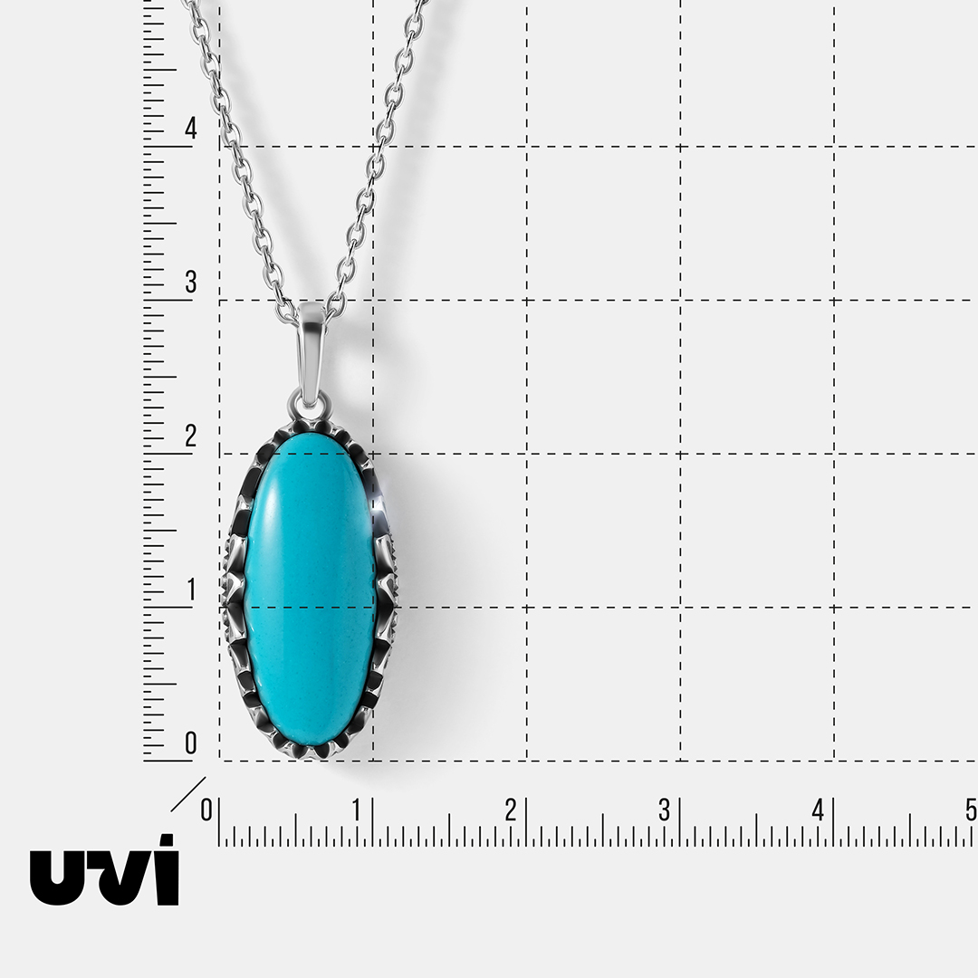 Серебряная подвеска с бирюзой