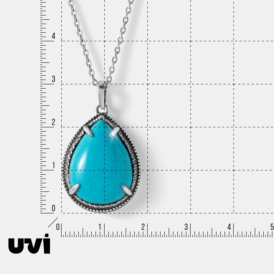 Серебряная подвеска с бирюзой