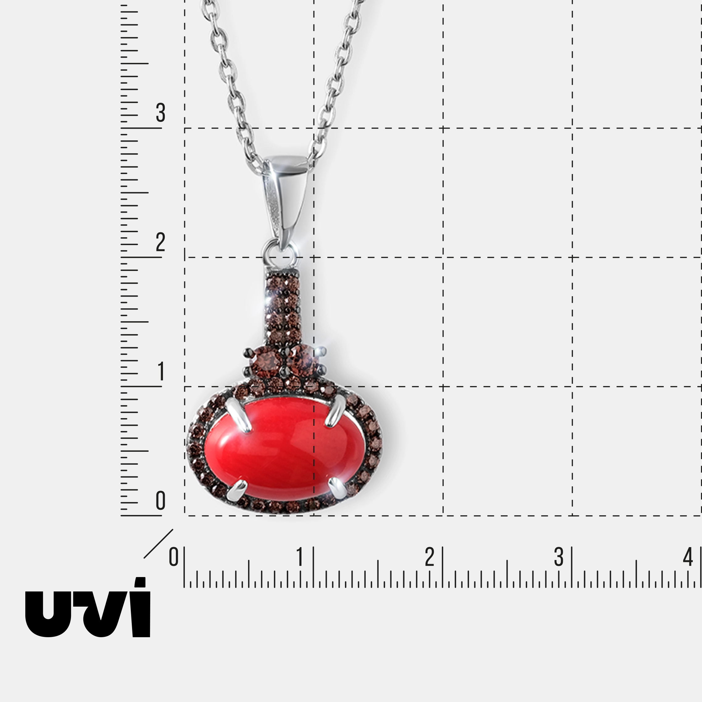 Серебряная подвеска с кораллом