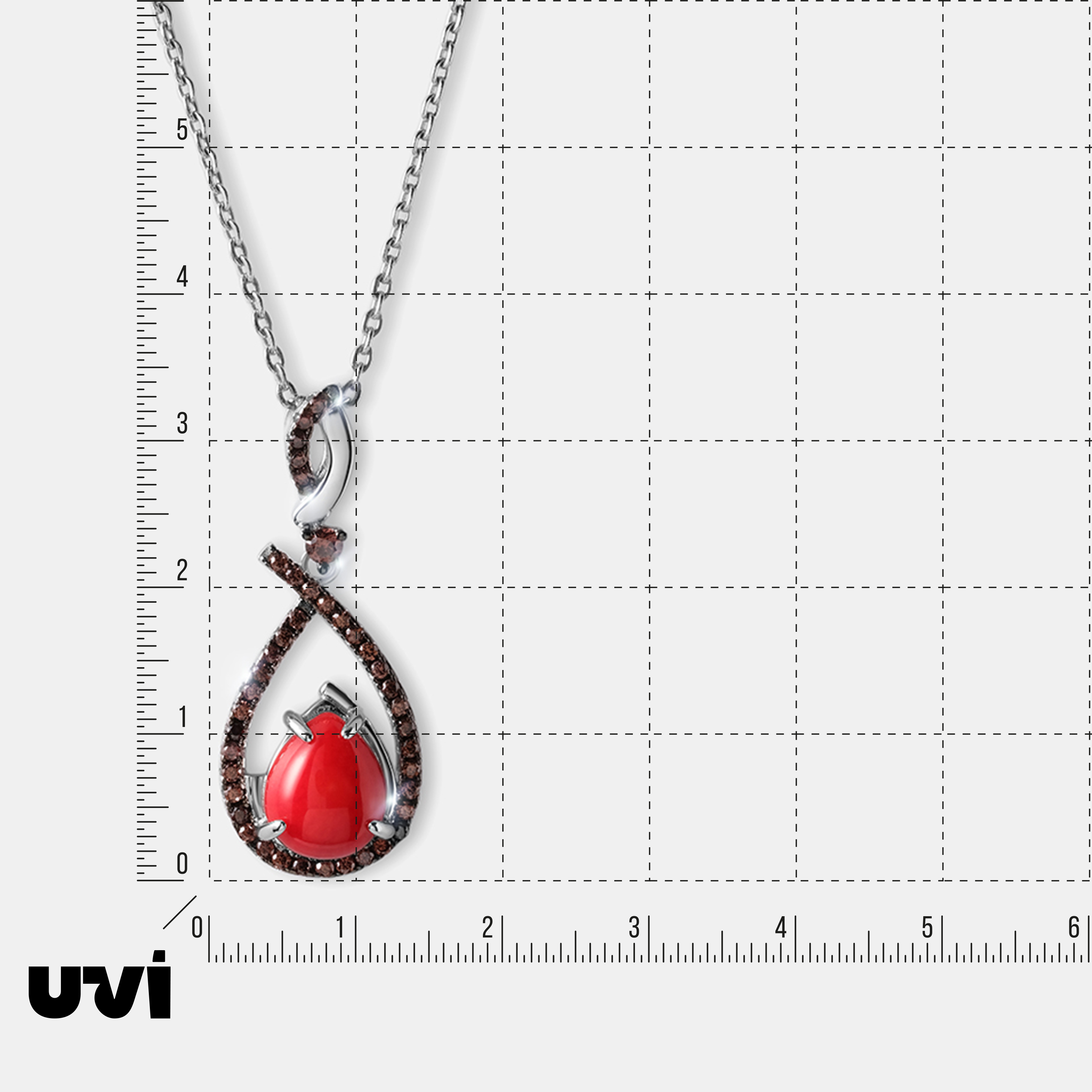 Серебряная подвеска с кораллом