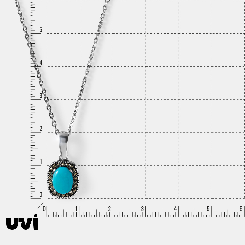 Серебряная подвеска с бирюзой