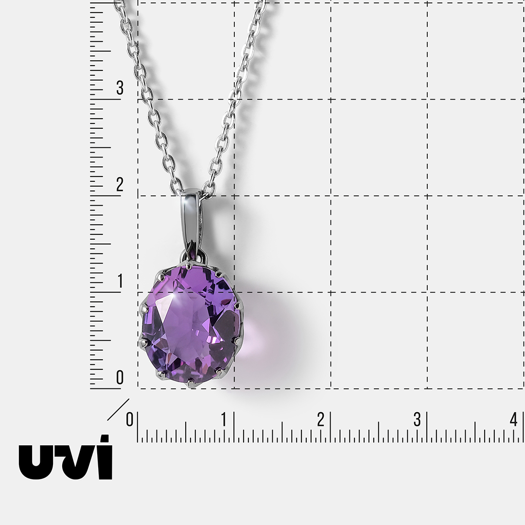 Серебряная подвеска с аметистом