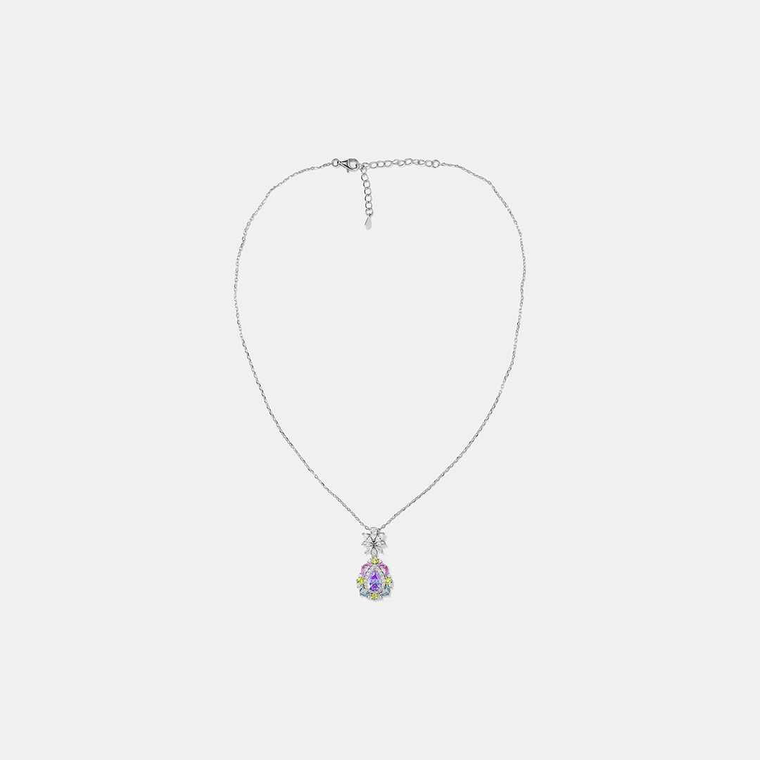 Серебряная подвеска с кубическим цирконием на цепи