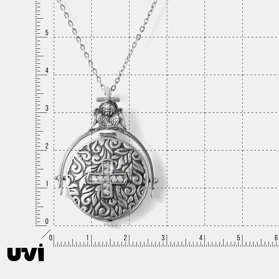 Серебряная подвеска с фианитами "Православная"