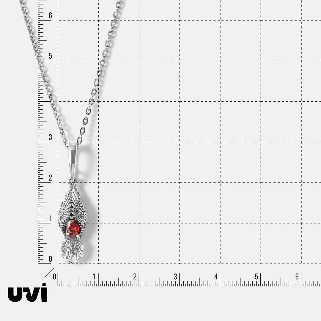 Серебряная подвеска с фианитом "Ангел"