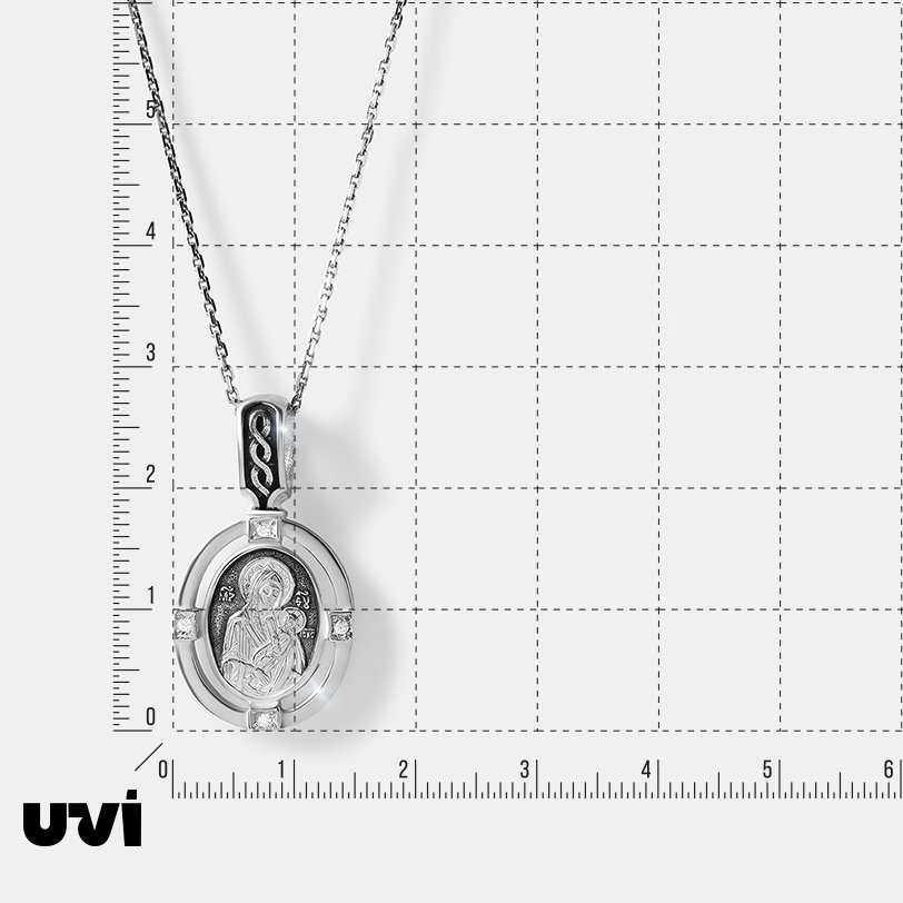 Серебряная подвеска с фианитами "Утоли мои печали" 