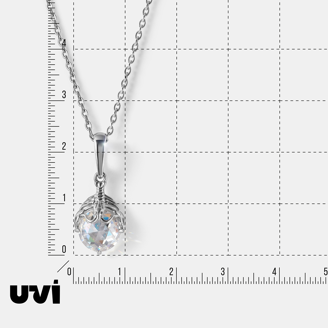 Серебряная подвеска с муассанитом "Рак"